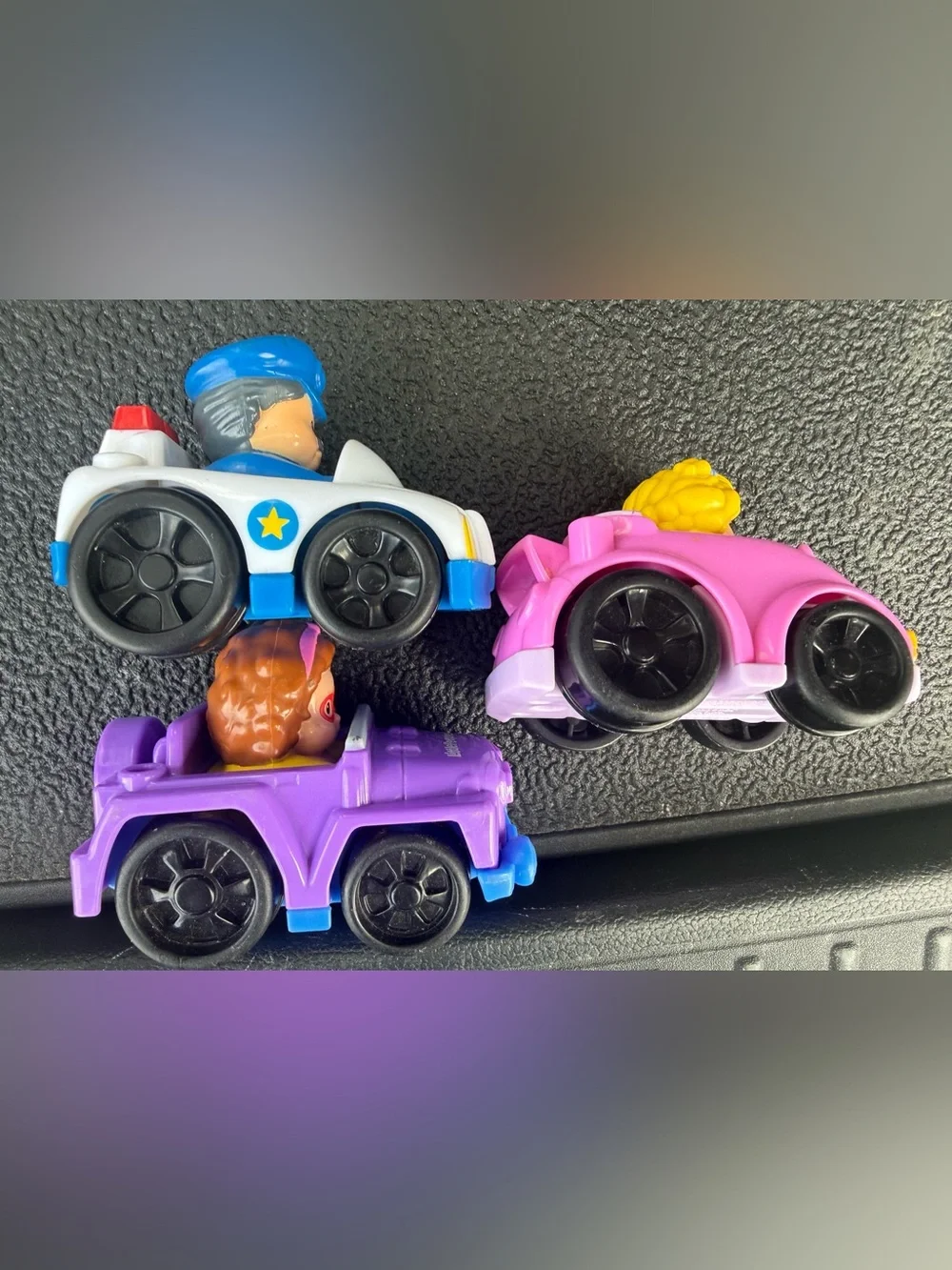 Fisher-Price Little People Wheelies 3-Piece Vehicle Lot 🚓💗💜